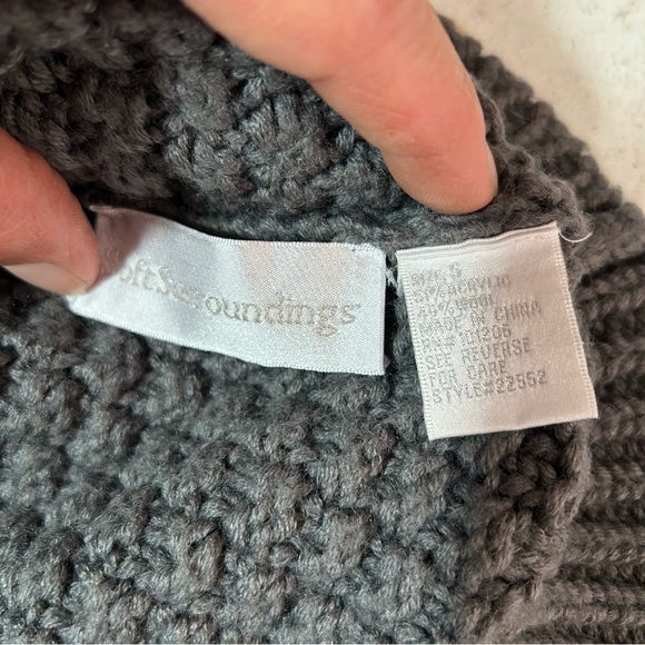 Soft Surroundings Women’s Sweater Vest Size Small Gray Knit Wool Blend - Picture 2 of 5